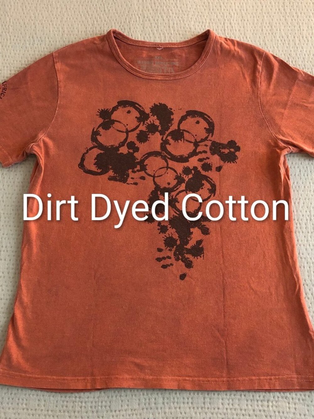 👕 African Craft T-Shirt Dirt Dyed - 100% Cotton - Unisex